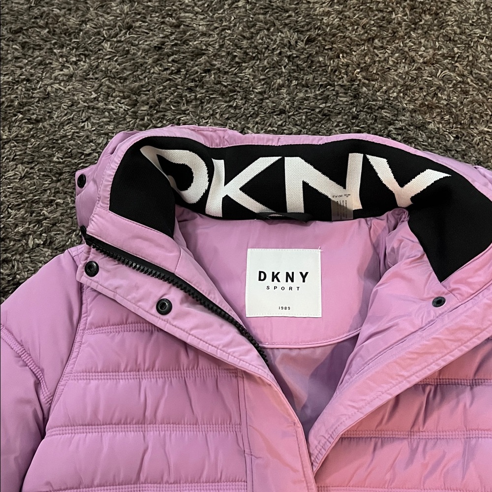 DKNY Purple Puffer Jacket - Picture 3 of 3